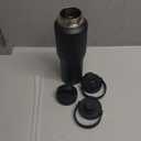 HYDROWION 32oz Stainless Steel Water Bottle(Cold for 48 Hrs, Hot for 24 Hrs),Double Wall Vacuum Insulated Water Bottle with Straw Lid, Spout Lid and Flex Cap, Fit in Any Car Cup Holder,Black