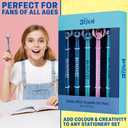 Get Trend Disney Stitch 5pcs Erasable Gel Ink Pens and Angel Cute Writing Pens for Kids Fun Stationery Set Kawaii Journaling Supplies Cool Pen Gifts for Kids (Stitch)