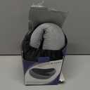 FIOGIKO Travel Neck Pillows for Airplanes  360° Ergonomic Memory Foam Travel Pillow  Relief Neck Pain with Breathable Support for Long Flights, Car, Train & Office Use  Adults & Kids (Gray)