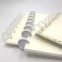 100pcs Discbound Notebook Discs DIY Planner Accessories fits for Tul,Levenger,Arc,Happy Planner,Talia(Super Clear White Clear Mixed,1.26 inch/32mm)