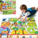 Floor Puzzle Children's Animal Puzzle Large Puzzle 60 Pieces Age 3-6 Years Old Children's Learning Preschool Education Development Toys 4-8 Old Boys and Girls Birthday Gifts
