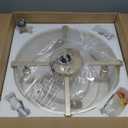 20" Gold Fandelier Ceiling Fans with Lights, Boho Rattan Chandelier Ceiling Fan with Light Remote Control, Mid-Century Modern Caged with 6 Speeds for Bedroom, Nursery