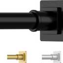 Tension Shower Curtain Rod 31-68 Inches Non-Slip Shower Rod Tension Mounted No Drill Black Shower Curtain Rods Spring Tension Rod Adjustable Tension Curtain Rod for Windows Bathroom