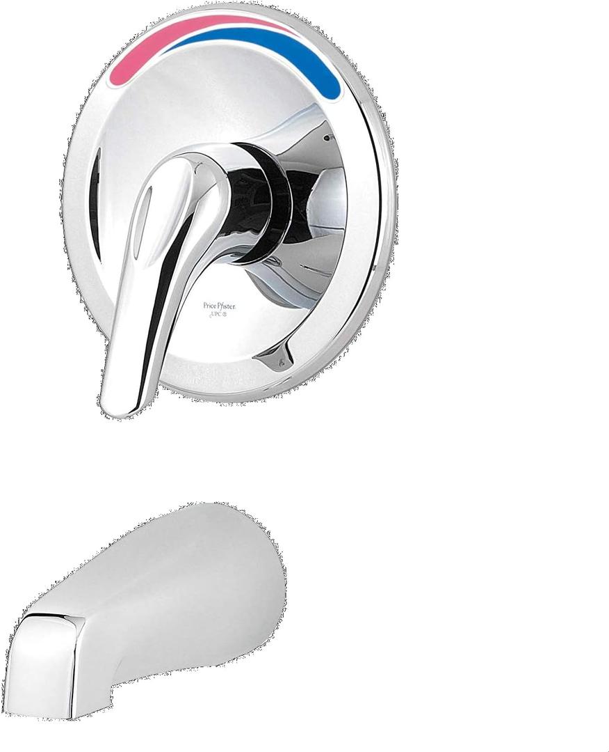 Pfister R890100 Pfirst Series 1-Handle Tub Only Trim, Polished Chrome (Valve Sold Separately)