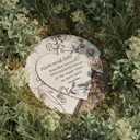 Mom and Dad Memorial Garden Stone, Durable Cement Outdoor Decorative Stones, Sympathy Gifts for Loss of Loved One, Remembrance Gift Memorial Stone Decor for Mom & Dad Grave Decorations for Cemetery