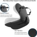 StarAneer Ultimate L-Shaped Truck Driver Seat Cushion - Ergonomic Memory Foam Back & Tailbone Support - Breathable Cool-Mesh Pressure Relief Pad for Office Chairs, Semi-Trucks, & Long-Haul Driving, Standard