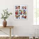 Picture Frame Collage 5x7 Photos Display - 7 Openings Photo Collage White Picture Frame Wall Decor Frames for Wedding Anniversary, Christmas Day,Wall Mountable Vertically or Horizontally