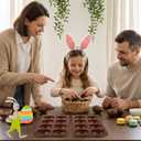 2Pcs 8-Cavity Silicone Easter Egg Molds, Egg Shaped Cake Pop Mold, Baking Supplies for Making Chocolate Jello Candy (Chocolate)
