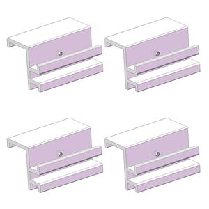 Non Rotating Hole Bracket Only Fit JUST-V Hard Tri-Fold Truck Bed Tonneau Cover Replacement for Toyota Tacoma 2016-2024 5FT Bed 4PCS (Please Purchase Specialized Brackets with Caution)