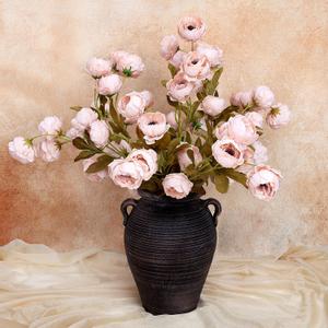 8 Pcs Faux Silk Peony - Artificial Peonies Stems Fake Silk Peony Branches Real Look for Vase DIY Flower Arrangements Home Living Room Kitchen Office Wedding Table Decor - Blush Pink