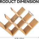KIRIGEN Wooden 8-Bottle Wine Rack, 3-Tier Countertop Wine Bottle Holder for Cabinets, Bar Cart, Kitchen Counter, Pantry, Dining Room, Wood Stain, 16.73 x 5.91 x 11.14 in, XHJJ3-NA