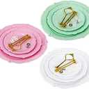 Fasmov 3 Pack 3 Tier Plastic Cupcake Stand, Dessert Plates Cake Fruit Candy Display Tower Reusable Pastry Platter for Wedding Birthday Baby Shower Tea Party Decorations - White Pink Green