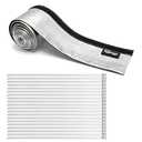 Heat Shroud Aluminized Sleeving Heat Shield Fuel line Wire Heat Sleeve 1" I.D. x 10FT with 20 Pcs 7.8Inch Stainless Steel Cable Metal Zip Ties