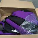 FH Group Car Seat Cover Purple Seat Cover Flat Foam Padding Cloth Full Set Automotive Seat Covers, Airbag Compatible & Split Rear Universal Fit Interior Accessories for Cars Trucks and SUV