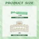 Bridesmaid Proposal Gift Set of 6 Bridesmaid Gifts Pearl Bride Hair Clips with Green Hair Ties, Bridal Shower Wedding Bachelorette Party Favors Gifts (Green)