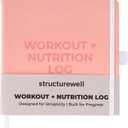 Workout + Nutrition Log 12 Week Fitness Tracker, Workout Log Book, Gym Planner, and Food Journal | Daily Exercise, Diet, Weightlifting, and Nutrition Log (Soft Blush)