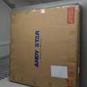 ANDY STAR 36 Inch Hand-Forged Round Gold Mirrors, Hammered Bathroom Round Wall Mirror for Over Sink, Solid Steel Metal Frame Vanity Circle Mirror for Antique, Vintage, Farmhouse, Rustic