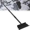 Garden Shovel, Floor Scraper, Ice Scraper, 59 Inch Adjustable Heavy Duty Snow Scraper Long Handle, Garden Flat Shovel for Lawn Edging Weeding Digging Snow Removal and Ice Scraping (Black)