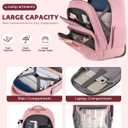 Arcoyard Rolling Backpack Carry On Luggage For Adults With Wheels, 40L Wheeled Backpack For Women, Travel Roller Backpack, Rolling Bag, Pink, 17-inch
