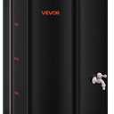 VEVOR Collapsible Rain Barrel, 100 Gallon Portable Rain Water Collection Barrel, 1000D PVC Rainwater Collection System, Garden Water Catcher Tank Storage Container with Spigot & Overflow Kit, Black