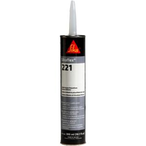 SIKA Sikaflex-221 Multi-Purpose Polyurethane Sealant/Adhesive, 10.1 fl oz, White  Fast-Curing, Permanent Elastic Bond, Weather-Resistant, Sandable & Paintable