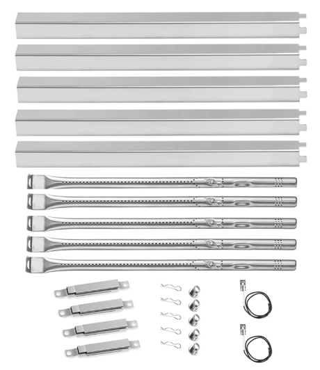 Grill Replacement Parts for Charbroil Performance 5 Burner 463448021 463450022 463451022, 4 Burner 463365021, 463366022 463352521, G3250002W1 Heat Plate, G3272100W1 Burner, Igniter, Crossover Tube