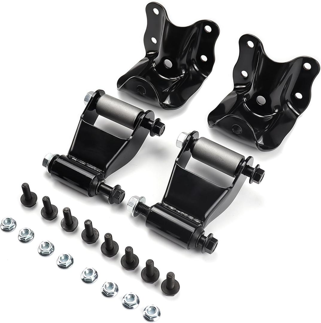 Rear Leaf Spring Shackle Mount Hanger Brackets Repair Kit Compatible with Ford Ranger Mazda B2300 B2500 B3000 B4000 1991 1992 1993 1994 1995 1996 1997 1998 1999 2000 2001 2002 1986-2008 722-010