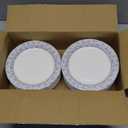 Disposable Paper Plates 8.5 Inch 300 Count, Soak Proof and Cut Resistant Heavy Duty Paper Plates Bulk for Parties, Picnics, Camping, and Everyday Meals (Blue)