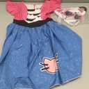 keaiyouhuo Kids Princess Cat Costume Girls Ruffle Sleeve Casual Dresses with Headband Halloween Christmas Birthday Dress up, 3-4 Years 