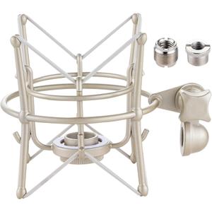 Microphone Shock Mount, Metal Universal Mic Holder Spider Recording Mic Shockmount Stand Compatible with Many Condenser Mics for Samson Superlux MXL990 770 Tempo 2006 etc.