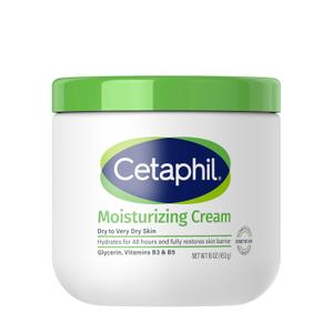 Cetaphil Moisturizing Cream, Face & Body for Dry Sensitive Skin, 16oz
Fragrance-Free, Non-Comedogenic, Non-Greasy, Hydrating Cream, Very Dry Sensitive Skin, Dermatologist Recommended