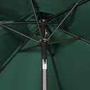 Blissun 7.5 ft Patio Umbrella, Yard Umbrella, Outdoor Market Umbrella with Push Button Tilt Crank, Dark Green, 7.5 ft diameter, 5-6 ft pole length