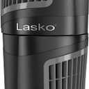 Lasko 12" Twist-Top 3-Speed Portable Tower Table Fan Widespread Oscillation for Bedroom, Office, Black, 4911