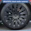 Tesla Model Y Wheel Covers 19 Inch, Helios Style Wheel Hub Caps,Matte Black ABS 19" Rim Hubcaps Compatible with Tesla Model Y 2021 2022 2023 2024 Gemini Wheel, Helios Style 19"For 2021-2024 Model Y