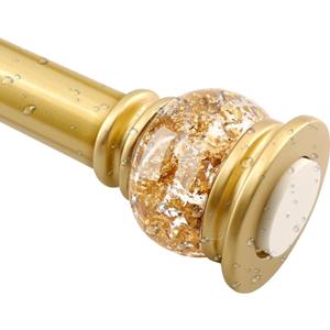 JZKaspar Shower Curtain Rod 27 to 86 Inch, 1 Inch Diameter Shower Rod for Bathroom, No Drilling Tension Curtain Rod for Window, Adjustable Spring Tension Rod, No Drilling, No Rust, Gold
