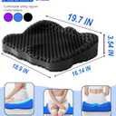 Thicken 19.7in Seat Cushion, Gel Seat Cushion for Long SittingOffice Chair, Wheelchair, Car Cushion, Large Cooling Pad for Back Pain, Sciatica, Tailbone Pain Relief