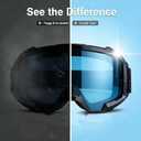 Skiing Motocross Goggles,Racing Riding Goggles ATV Dirt Bike,Ventilation Anti-Fog UV Impact Resistant for Adult (330 Series, Black Frame and Grey Lens)