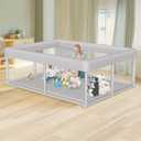 Hiaksedt Large Baby Playpen 65x50 Inch, PlayPen for Babies and Toddlers, Sturdy Safety Play Yard for Indoor & Outdoor with Zipper Gate