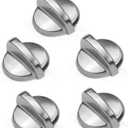 Fetechmate WB03T10325 Heavy Metal Knobs Compatible with G.E Cooktop Burner Stove Control Knobs Replace 2691864 AP5690210 PS3510510 EAP3510510 (5 Pack)