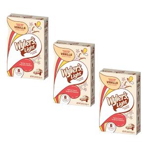 Wyler's Light Vanilla Singles To Go Drink Mix - 8 Count, Pack of 3
8 Servings Each, 24 Total Servings - Vanilla Sugar Free Water Flavoring Packets, Powdered Drink Mix - Just Add Water