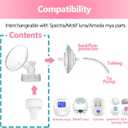 15mm Flange Compatible with Spectra S2 S1 9 Plus Ameda MYA Motif Luna Cimilre Breastpumps Replacement Pump Parts Flange Compatible with Spectra Parts/Accessories