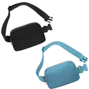 Waist Belt Bag Fashion Fanny Women and Men Gift Waist Pack With Adjustable Strap For Travel Running Hiking Walking Black+Light Blue