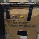 Medline Lightweight Foldable Transport Wheelchair with Handbrakes and 12-Inch Wheels, Blue Frame, Black Upholstery