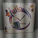 24 Inch Nautical Rustic Wall Clock for Office Wood Extra Large Battery Clock Decorative Colorful Wall Clock Silent(No Solid Wood, It is with MDF Material)