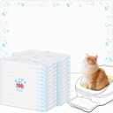 Cat Pads Refills 16.9 x 11.4 inches 100 Count Super Absorbent Pee Pads with Odor Control Compatible with Tidy Cats Breeze Litter System