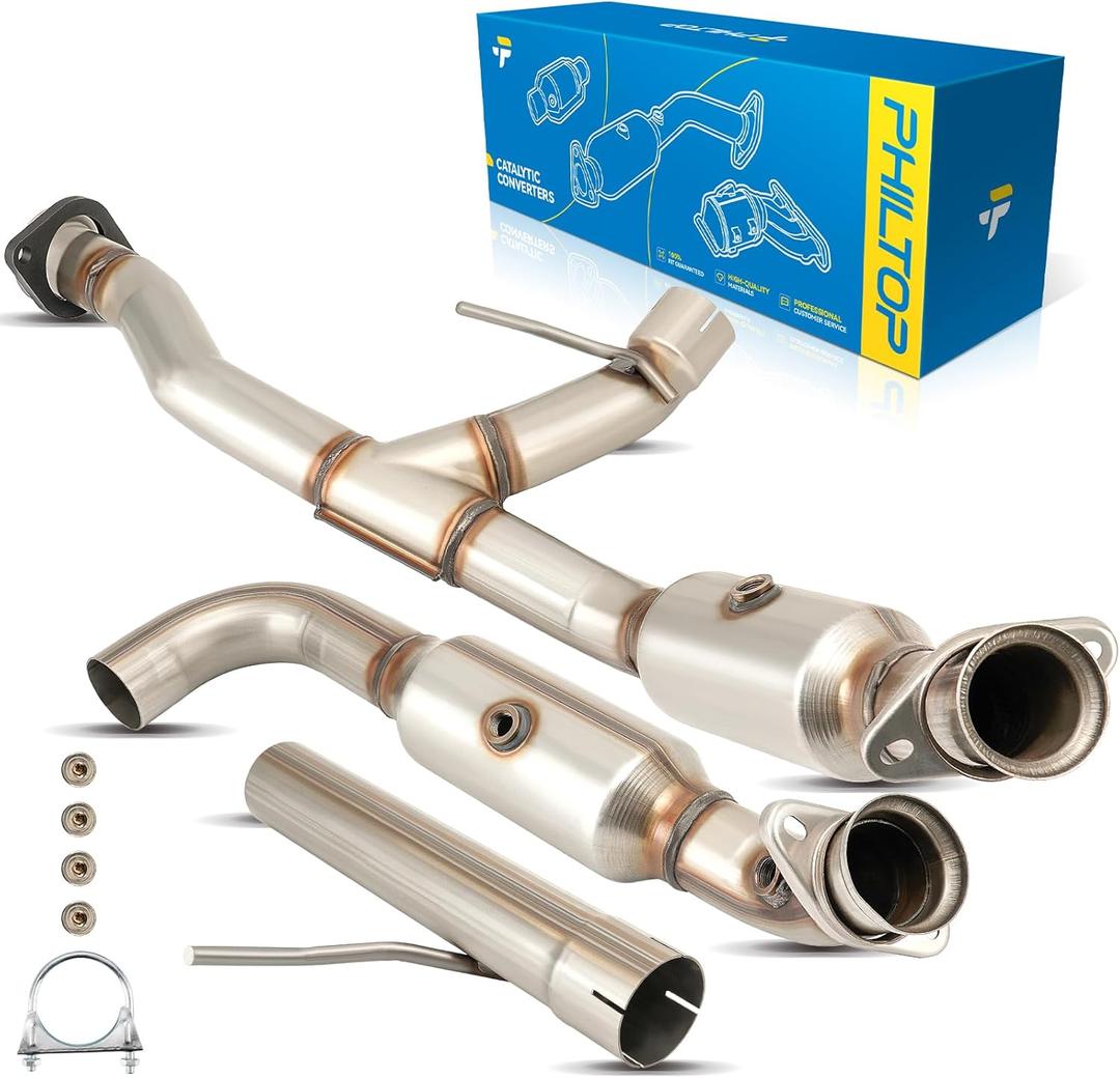 PHILTOP Right Kit Direct-Fit Compatible with Ford, Lincoln F-150 5.4L 2009-2010, Expedition 2007-2014, Navigator 2007-2013 Replace# 30497, 30496, Stainless Steel (EPA Compliant)
