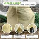 B Sepor Strong Plant Thickened Drawstring Bag Freeze Protection Covers Large Winter Shelter to Block Cold Air and Frost, Beige Large Pot Plant Bag 180 x 120cm (Surround Bag, L:47x70.5in)