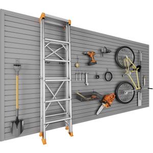 4 x 8 FT Slatwall Panel Garage Wall Organizer, Heavy Duty Slat Wall Paneling Sheets, Interlocking PVC Panels, Garage Slatwall for Tool Organization Mounted Storage Systems