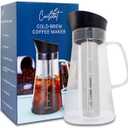 Cuiscent Cold-Brew Coffee Maker, 1350ml capacity,Stainless Steel 304 filter, includes cleaning brush