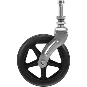 1 Set 6 Inch Rubber Front Wheels Replacement Drive with Front Fork Drive Solid Wheelchair Front Castor Wheelchair Rollers (25.00X14.50X3.70CM)